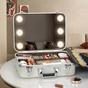 메이크업박스 휴대용 대용량 PC 거울 케이스 박스 다용도박스 아티스트