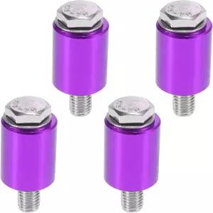 X AUTOHAUX 자동차 엔진 모터 후드 통풍구 스페이서 라이저 키트 알루미늄 합금 8mm 보라색