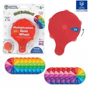 러닝리소스 스킬빌더스 곱셈 퀴즈 휠 활동카드 세트 곱하기 구구단 퀴즈게임 학습기 수학 연산