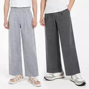 [디바옴므]스 원턱 와이드 밴딩 팬츠 바지 트레이닝 세미 남성 남자 홈웨어 트레이닝