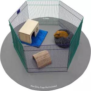 발에서 영감을 받은 48인치 원형 플레이펜 매트 미끄럼 방지 바닥이 있는 고흡수성 플리스 케이지 라이너