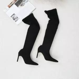 여성부츠 슬림핏 세련된 스틸레토 싸이하이 롱부츠 5FWY