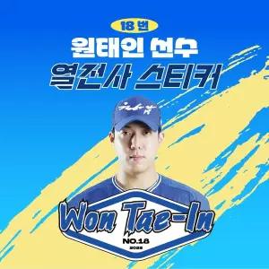 [네오플레인][삼성라이온즈] 원태인 선수 유니폼 마킹지 열스티커 패브릭 의류 커스텀 KBO 프로야구 굿즈