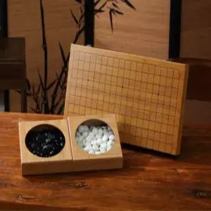 휴대용 바둑판 세트 원목 접이식 바둑알 손잡이 보관함 기원 선물 추천 바둑통 고급형 명절