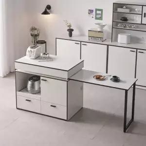 시크레 E0등급 홈바 확장형 수납 광폭 아일랜드 식탁 BCF031