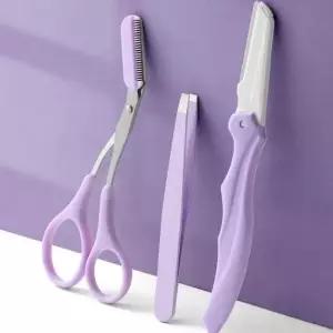 [에스에스_62]쉬운 눈썹 눈썹칼 가위 트위저 세트 3종