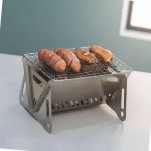 캠핑용 초슬림 접이식 미니 화로대 1-2인용 석쇠 바베큐 그릴