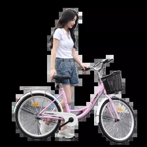 여성 자전거 출퇴근 26인치 24인치 통근용 레트로 바구니 보행편한 실내외