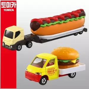 [토미카] 핫도그 햄버거 카 2종 세트 롱토미카 자동차 미니카 장난감