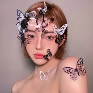 입체 나비 페이스 메이크업 촬영 스티커 파티 얼굴스티커 분장 소품