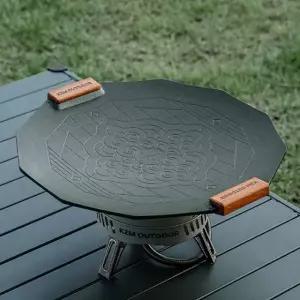 카즈미 캠핑 그리들 식기 인덕션 가능 코펠 냄비 후라이팬