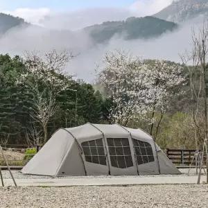 카즈미 그란디 텐트 가족 캠핑 터널형 리빙쉘 4인용