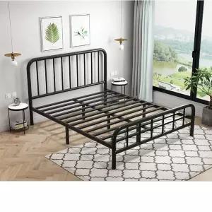 철제 침대 프레임 매트리스 심플 침대틀 더블 조립식 접이식