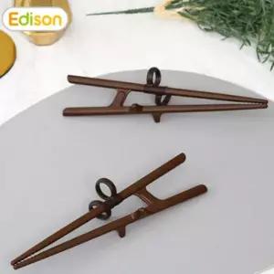 교정 젓가락 오른손용 20cm 외국인 선물 연습용 우드색 미끄럼 방지 엠보 실리콘링 어른 성인용 자세 교정