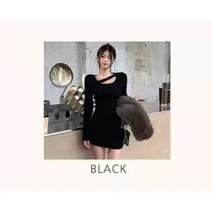 여사친 원피스 스타일 초커 넥라인 파티룩 슬림 포인트 숏 클럽룩