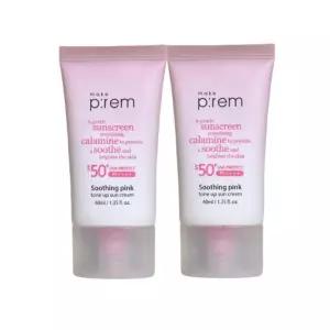 메이크프렘 수딩 핑크 톤업 선크림 40ml(SPF50+) 2개