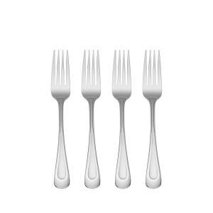 Oneida 새틴 샌드 듄 에브리데이 디너 포크, 4개 세트, 18/0 스테인리스 스틸, 실버웨어 세트, 식기세척기