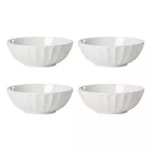 Lenox French Perle 스캘럽 4피스 그릇 세트, 1.8kg(4파운드), 화이트