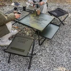 카즈미 BBQ체어 캠핑의자 필드 경량 접이식 낚시의자 2P