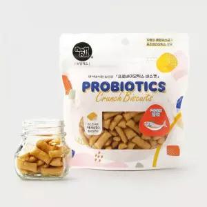 뉴알엑스 반려견 유산균 트릿 간식 비스켓 프로바이오틱스 가수 연어 80g, 1개