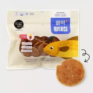 뉴알엑스 애견 간식 멀티단백질 영양트릿 고단백 활력황태칩 고구마 90g 1개