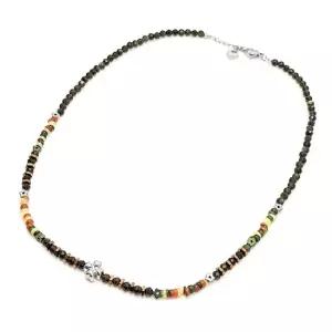 자개칩 골드옵시디언 원석 목걸이 NK1206