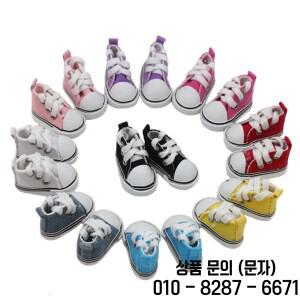 BJD 인형 의류 액세서리 5CM 미니 캔버스 신발 끈 놀이 집 드레스 1 쌍