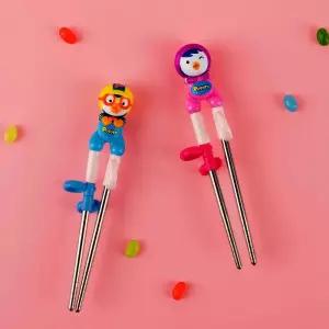 에디슨 유아 젓가락 2개 구성 뽀로로 젓가락 타요 폴리 교정젓가락 어린이집준비물