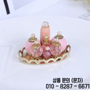 1:12 인형의 집 미니어처 핑크 향수 트레이 모델 침실 목욕 장식