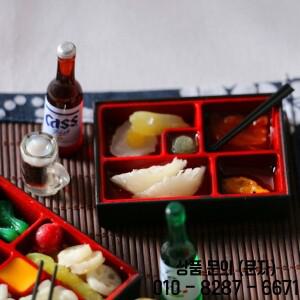 인형의 집 미니어처 음식 놀이 일본 패스트 푸드 박스 런치 사케 세트 액세서리 장난감