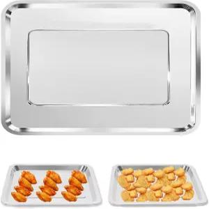 블랙 데커 8 슬라이스 엑스트라 와이드 컨벡션 토스터 오븐용 GCQ 오븐 교체 트레이 14.6×8.8인치 식품