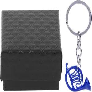 파옐룸 블루 프렌치 혼 마우스피스 열쇠고리 액세서리 트럼펫 남성 여성용 참 펜던트