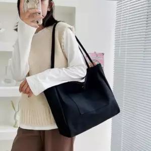 /신상오픈런 여성 빅사이즈 캔버스 토트백 대용량 숄더백