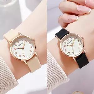[디작소]여성 주니어 학생 클래식 동그란 심플 손목시계 (46770620)
