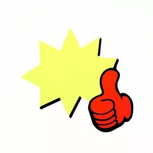 쇼카드 엄지손 7개입 프리젠테이션 카드 스티커 종이 포켓 레이블 템플릿 디스플레이 패널