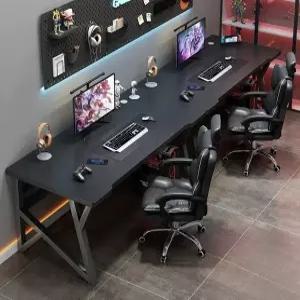 2인용 컴퓨터 책상 조립식 데스크 게이밍책상 서재 더블 블랙 게임방 흰색 원목 부부