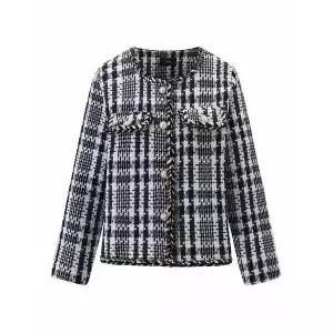 [하프클럽/르샵]데일리 라운드 금장 버튼 트위드 자켓 (DQ1JK007A)