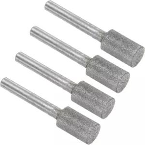 다이아몬드 연삭 비트 4개 - [12mm Dia 120 Grtis] 실린더 헤드 조각 드릴 연마용 회전 도구 6mm 원형 샹크