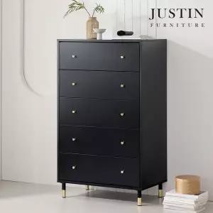 [저스틴퍼니처]로얄 블랙 5단 서랍장(800)