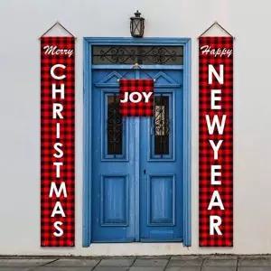 크리스마스 현수막 세로형 성탄해피뉴이어 파티 데코-WD40B1F