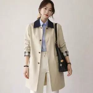 [하프클럽/몽벨리즈]모니크배색트렌치코트 mde2302796