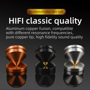 HIFIDIY 라이브 4PCS 4 세트 스피커 스탠드 피트 발 패드 알루미늄 스틸 메탈 스파이크 콘 바닥 손톱 M23 x