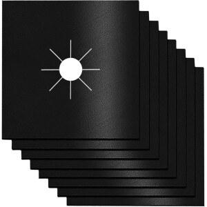 스토브 버너 커버 3MM 더블 가스레인지 재사용 10 6인치 검은색 청소하기 쉬운 가능 라이너 절단 두께 10 6인치 8팩 주방용 크기 논스틱