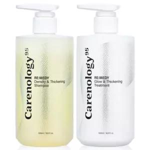 케어놀로지 레미디 볼륨 탈모완화 샴푸+트리트먼트 2종세트/카페인 탈모케어/비오틴