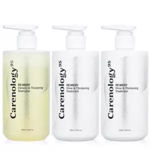 케어놀로지 레미디 볼륨 탈모완화 트리트먼트2개+샴푸1개 3종세트/카페인 탈모케어/비오틴