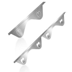 스테인리스 스틸 스토브 커버 주방용 청소 JESSWEDNES 확장형 내열성 필러 키트 용이성 실버 오븐 레인지 트림 가드 2개 27 5인치 13 8인치