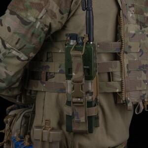 플레이트 캐리어 호환 가슴 장비 사냥 액세서리용 MOLLE 마운트 조정 가능 R 시리즈 라디오 파우치