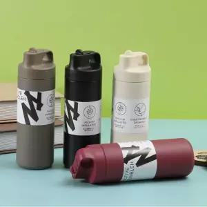 [오이소] [304 고급스텐레스] 플립스트로 텀블러 550ML 휴대용 보냉병 보온병 음료 보틀 진공텀블러 심플컬