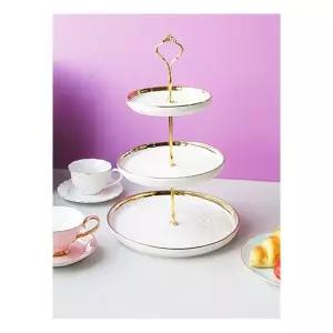 샤론 골드 3단 케이크스탠드 파티플레이트 파티접시