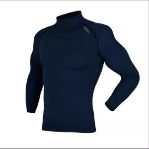 남성 헬스 운동복 반목 스판 티셔츠 네이비 트레이닝웨어 신축성좋은 기능성티 스포츠의류 간절기 흡습속건